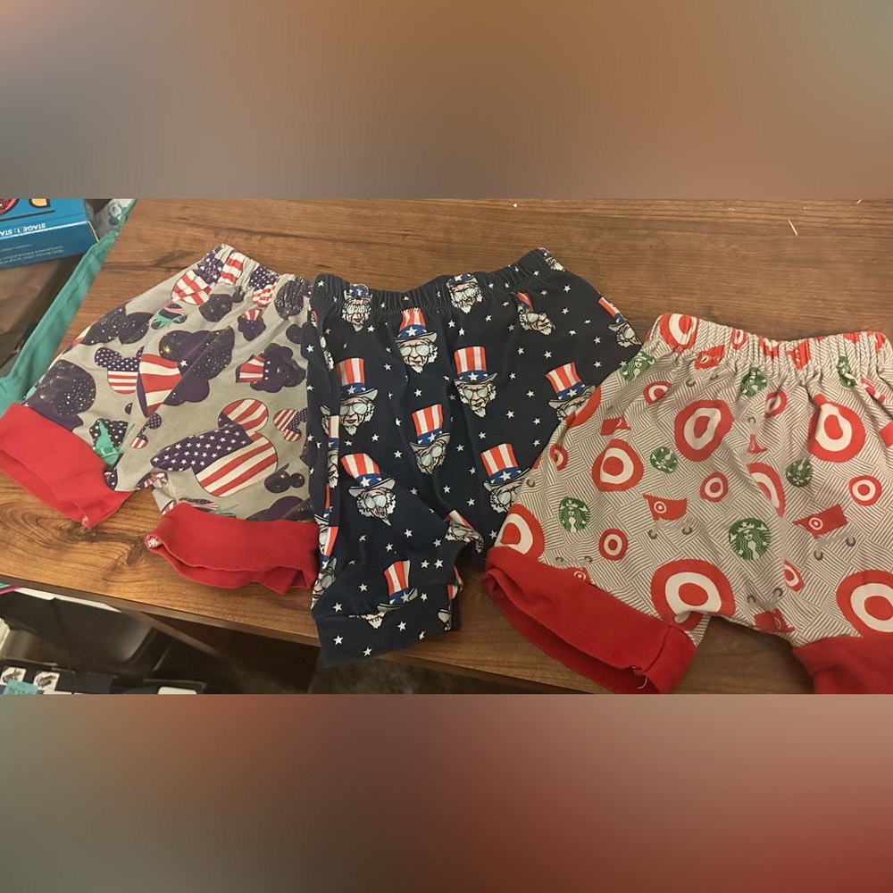3 pair of harem shorts